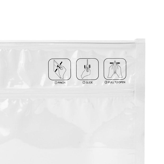 Pinch N Slide Child Resistant Mylar Bag White 12" x 9"  250 Count