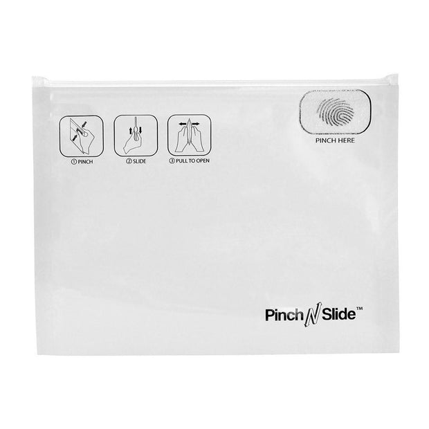 Pinch N Slide Child Resistant Mylar Bag White 8" x 6" - 250 Count