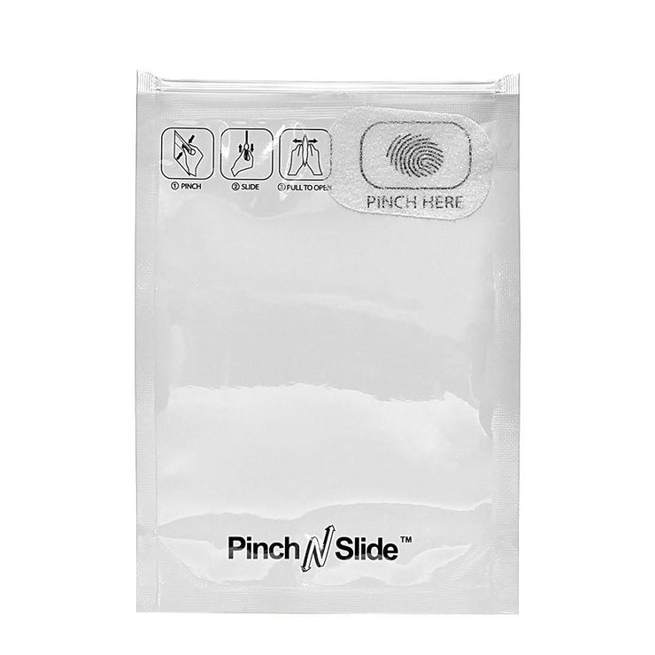 Pinch N Slide Child Resistant Mylar Bag White 3.5" x 5" - 250 Count